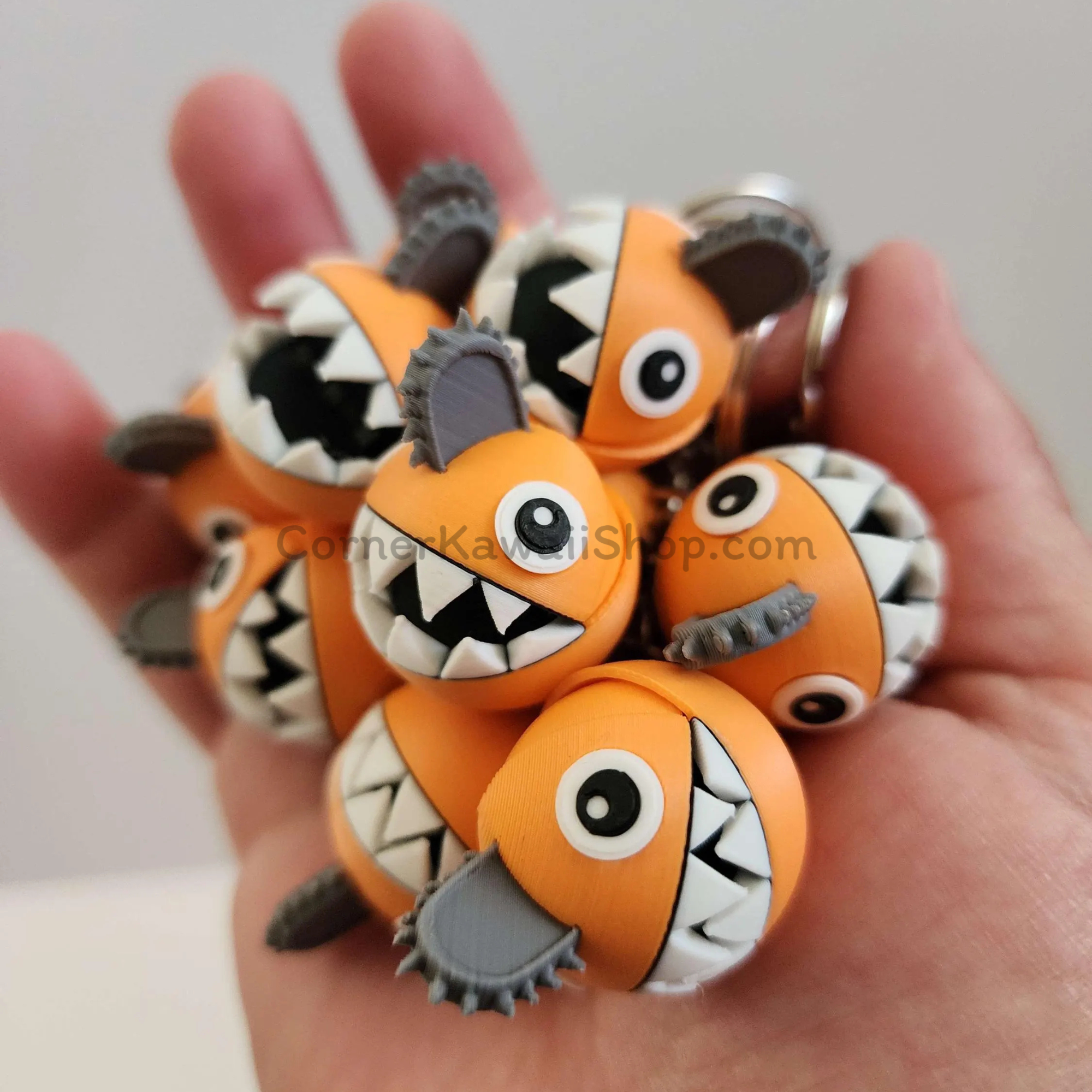 Pochita Chainsaw Man Fidget Keychain Moveable Mouth.