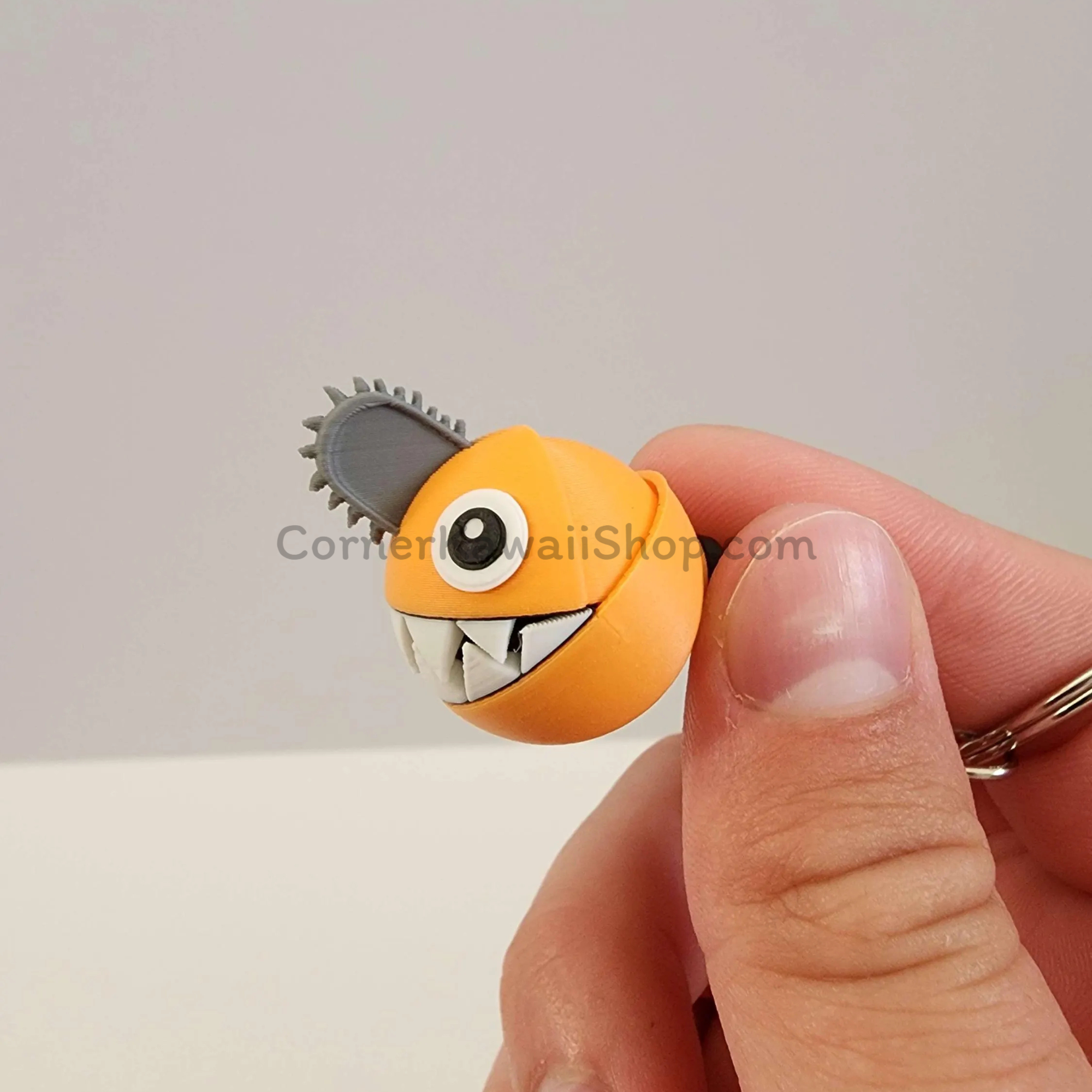Pochita Chainsaw Man Fidget Keychain Moveable Mouth.