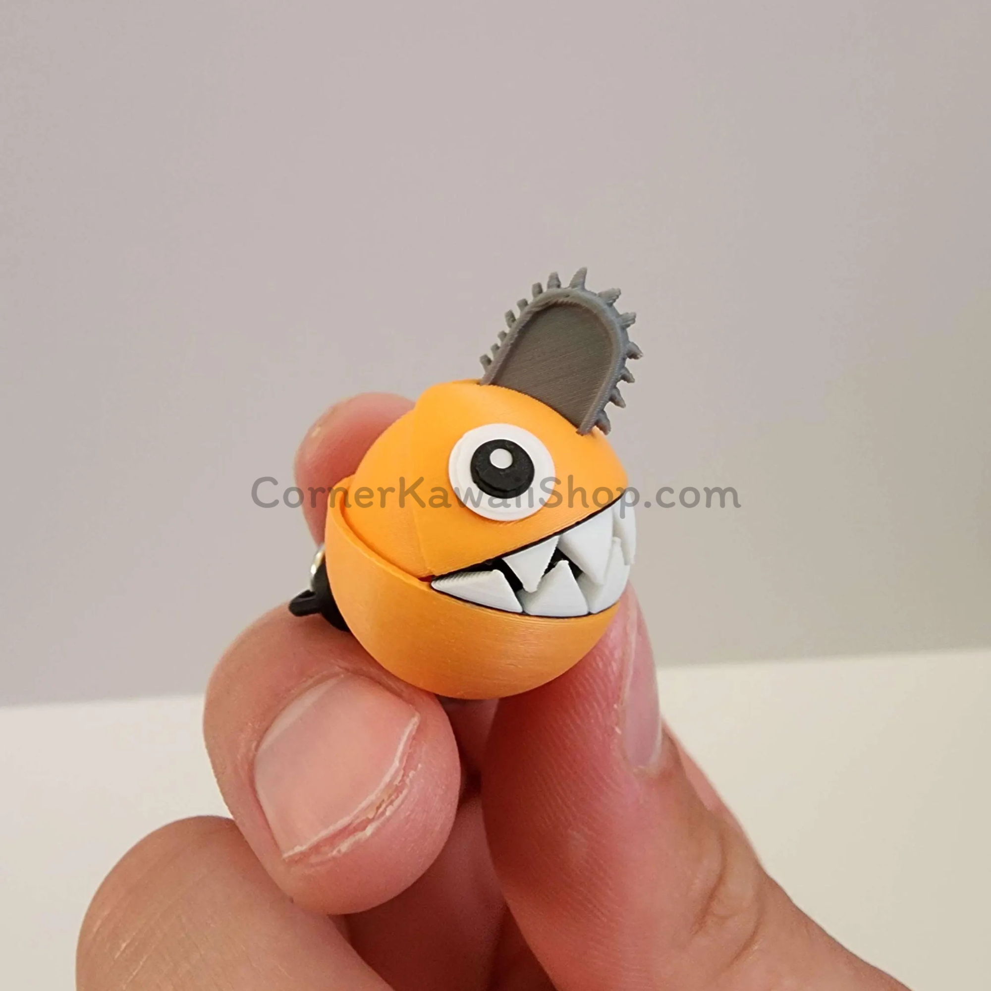 Pochita Chainsaw Man Fidget Keychain Moveable Mouth.