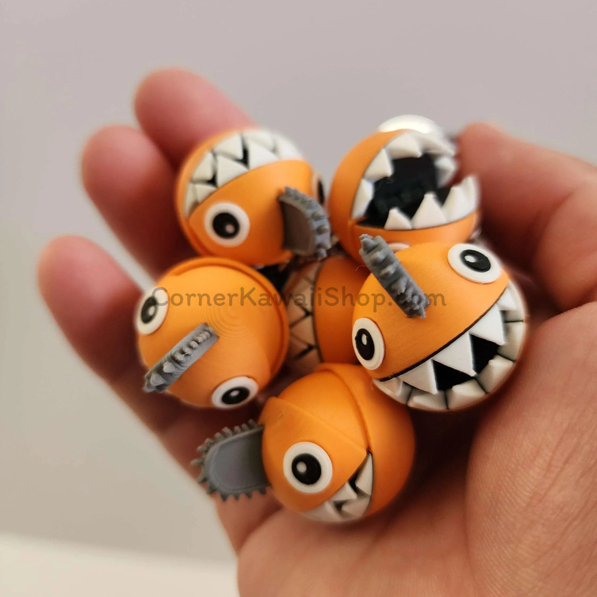 Pochita Chainsaw Man Fidget Keychain Moveable Mouth.