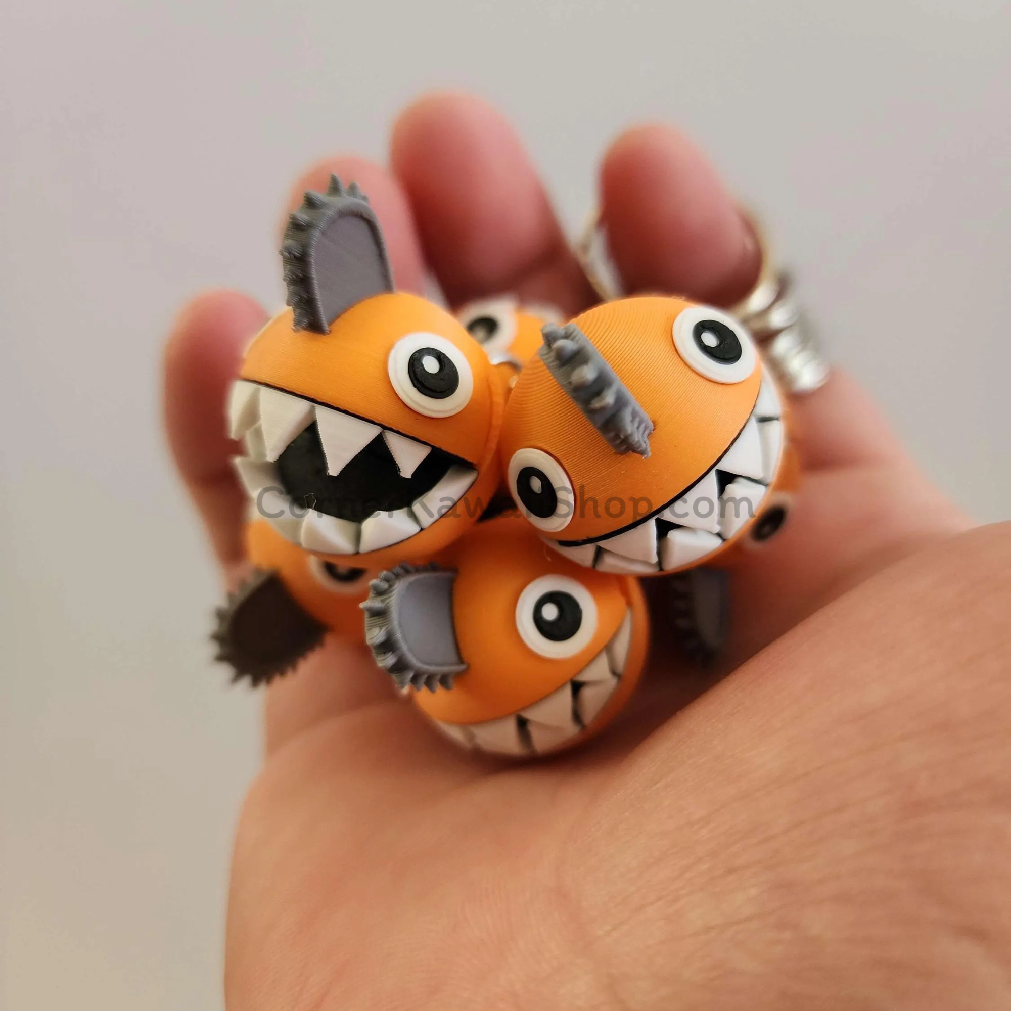 Pochita Chainsaw Man Fidget Keychain Moveable Mouth.