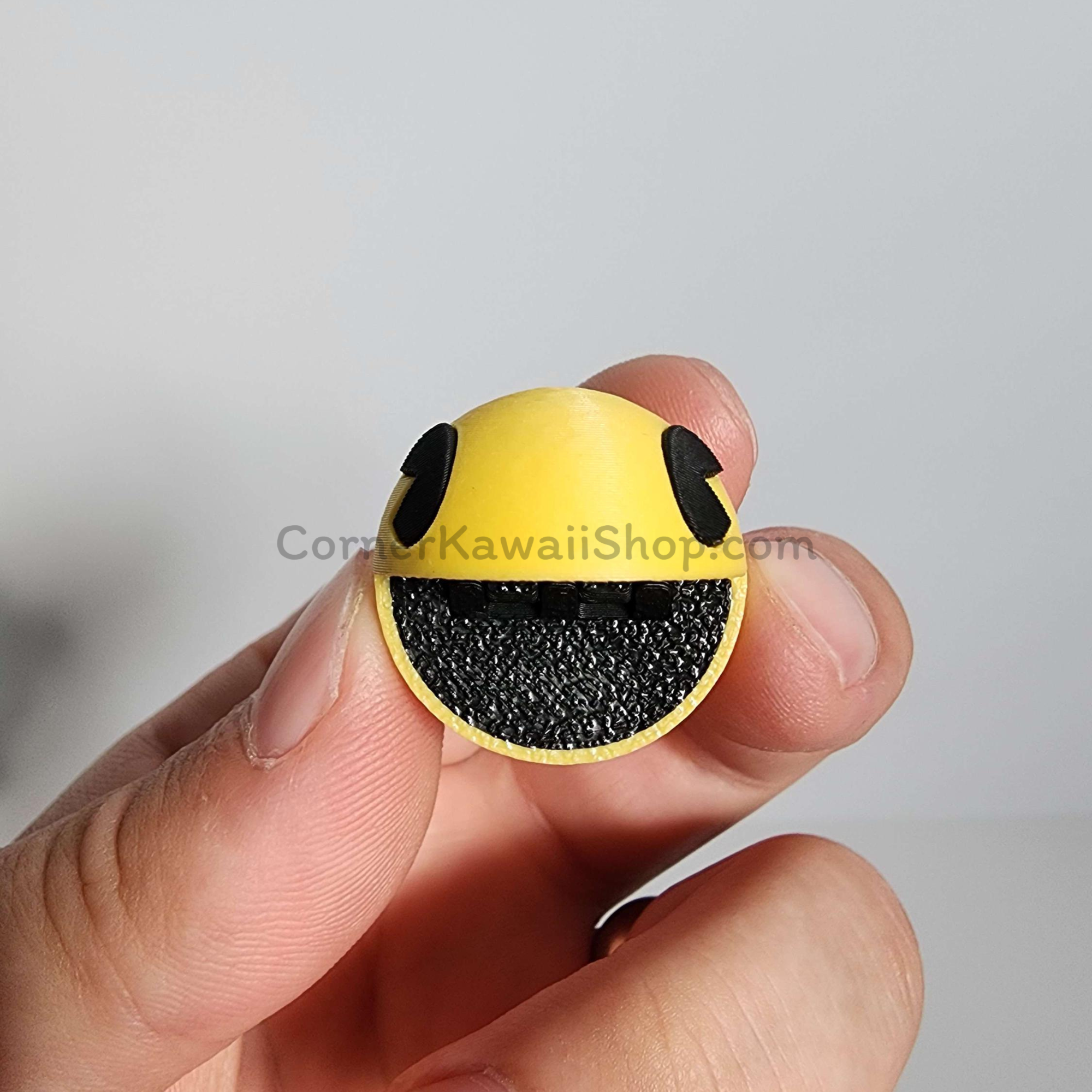 Pac-Man Keychain – Classic Arcade Fidget with Movable Jaw