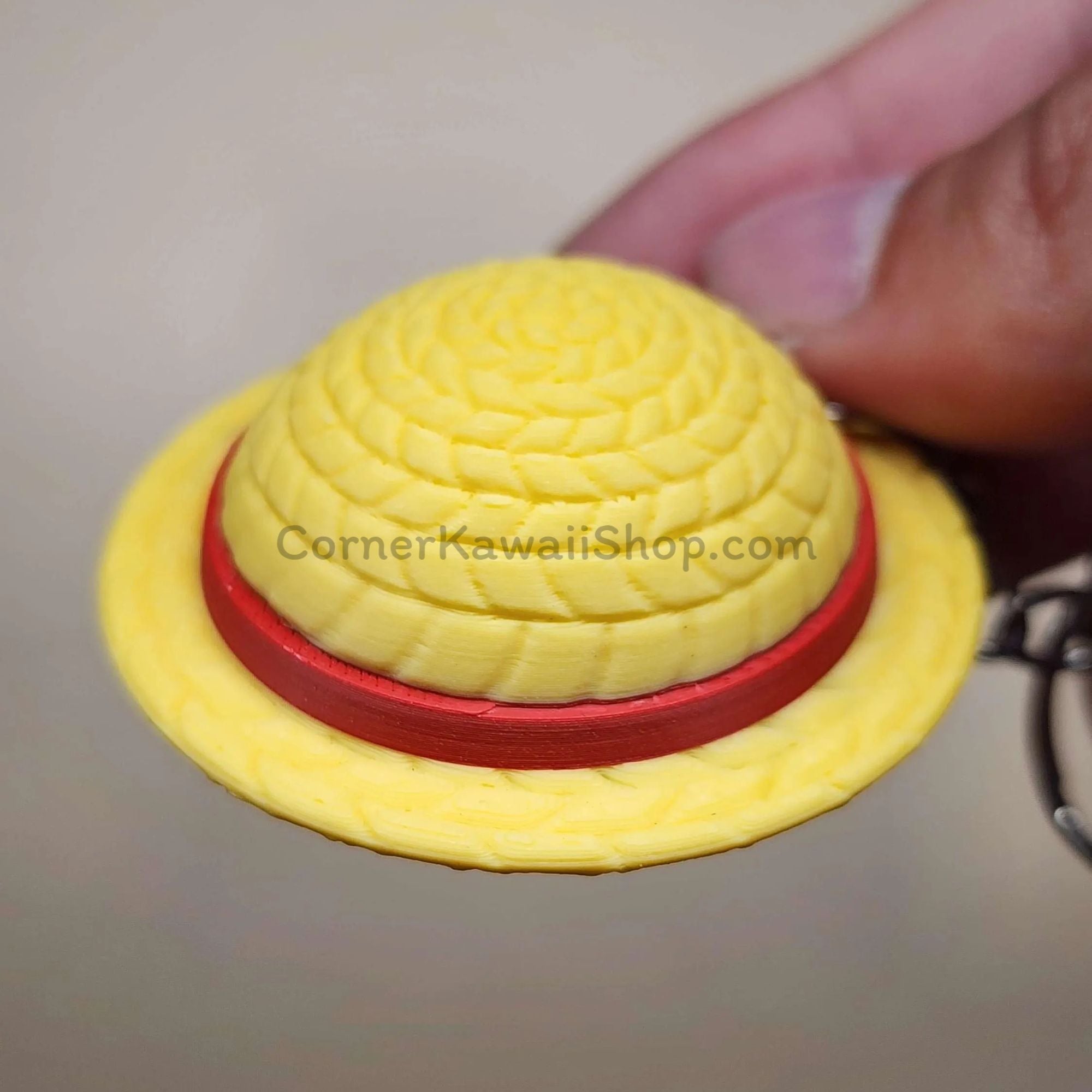 One Piece Keychain: 3D Printed Luffy Straw Hat Anime