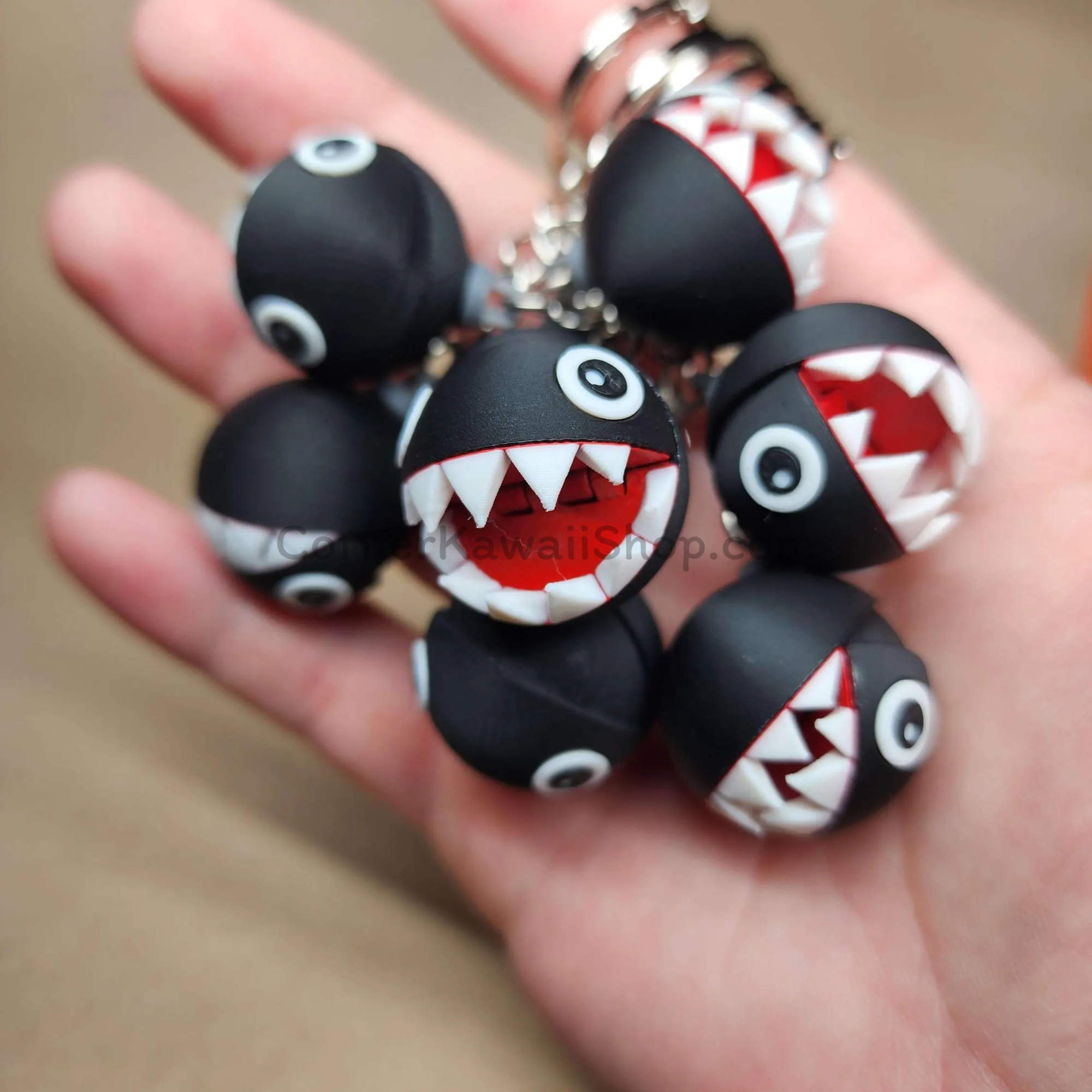 Chain Chomp Fidget Keychain  With  Moveable Mouth.