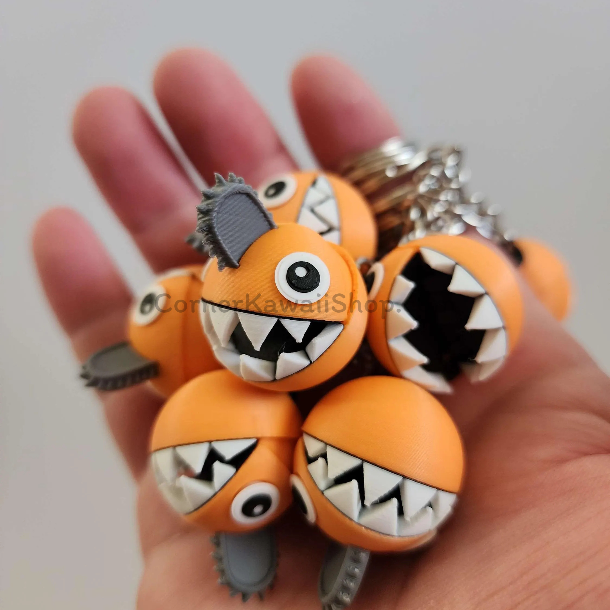 Pochita Chainsaw Man Fidget Keychain Moveable Mouth.