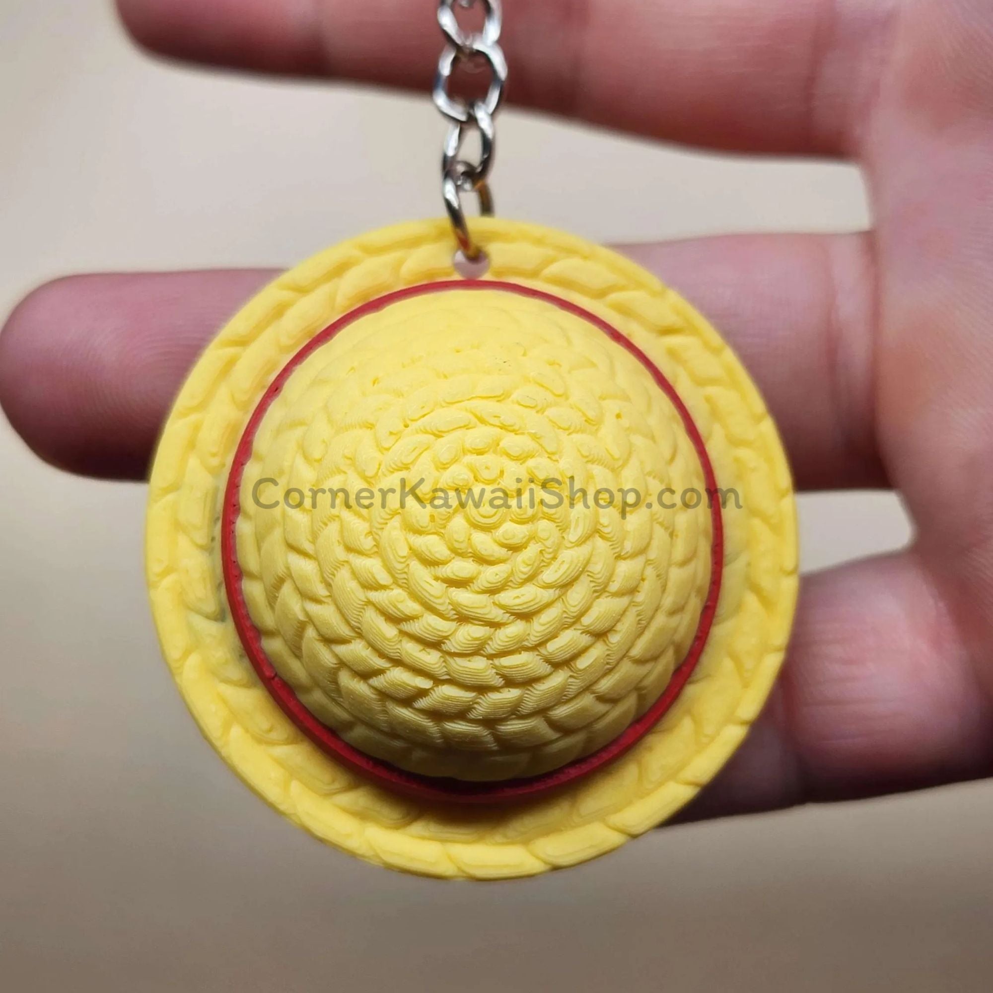 One Piece Keychain: 3D Printed Luffy Straw Hat Anime