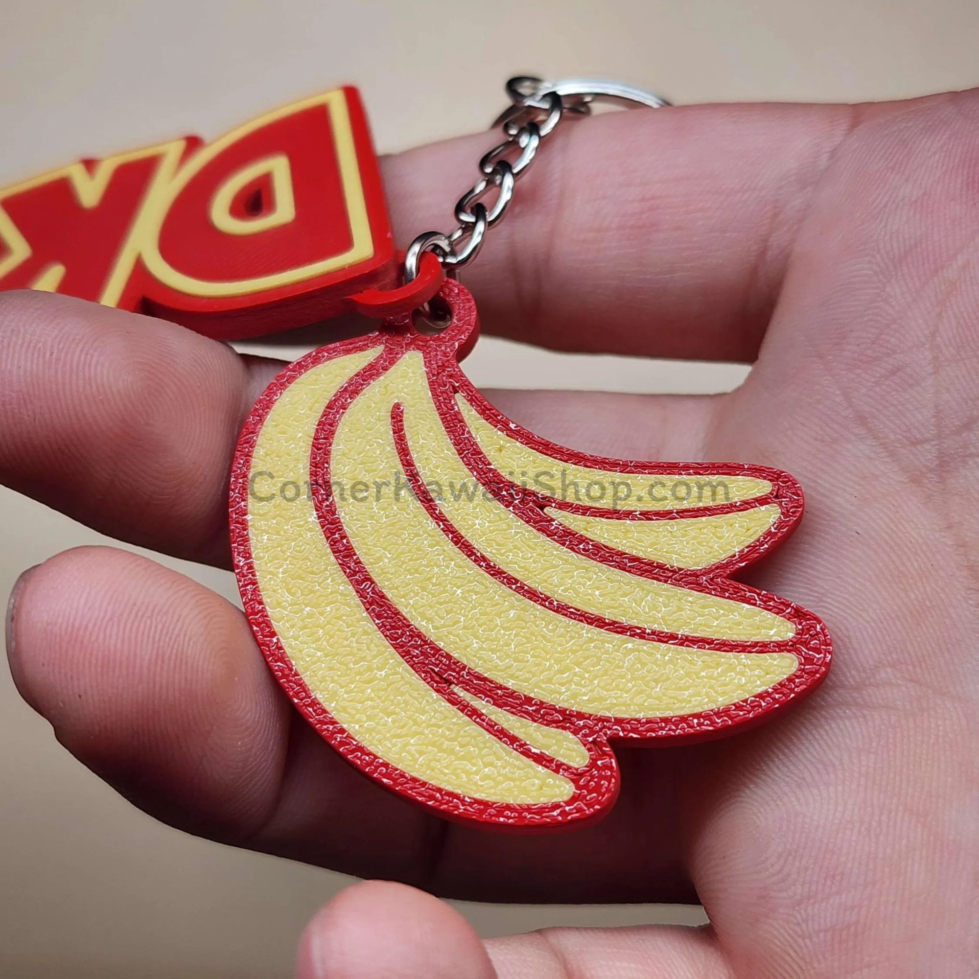 Donkey Kong Double Keychain - DK Initials & Banana Bunch.