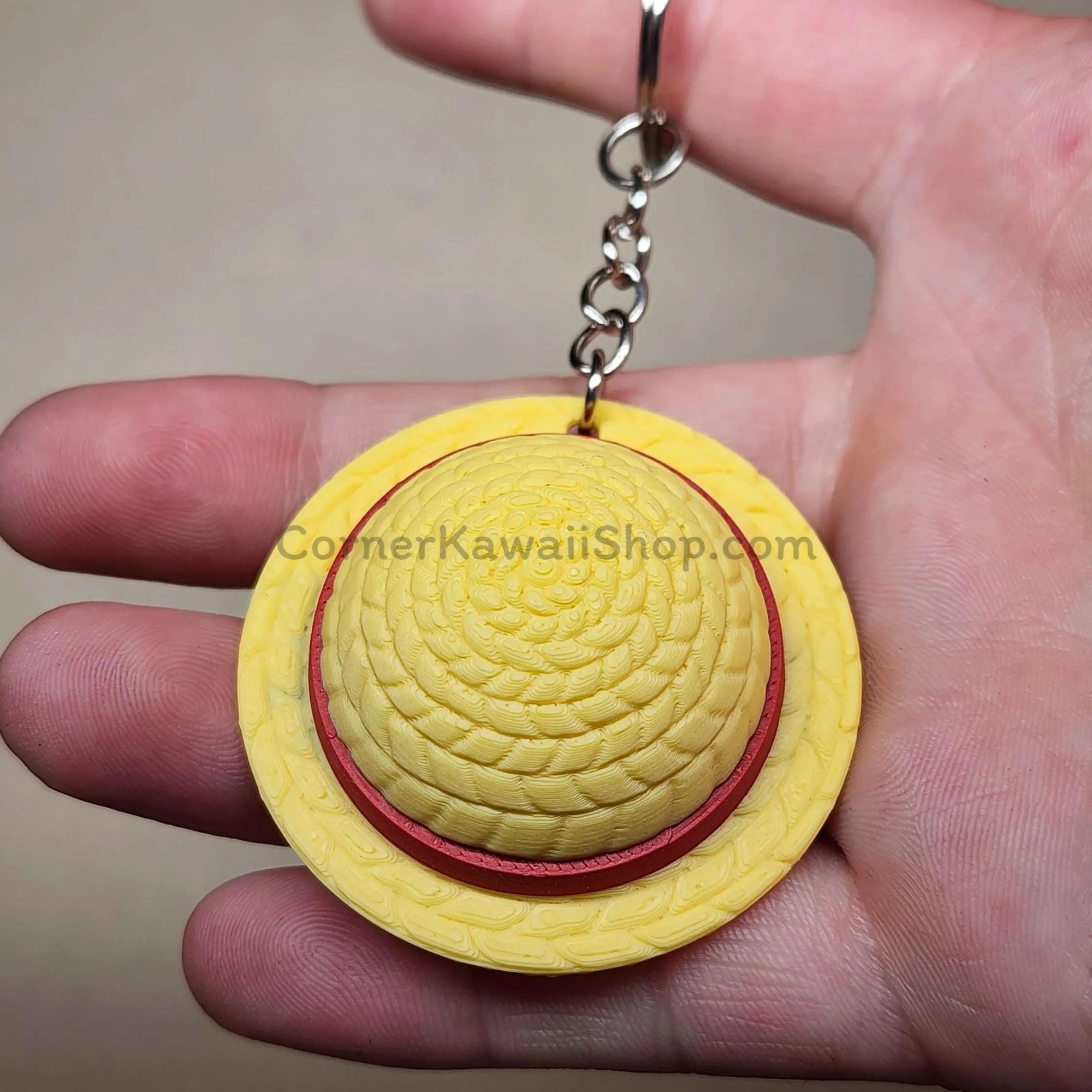 One Piece Keychain: 3D Printed Luffy Straw Hat Anime