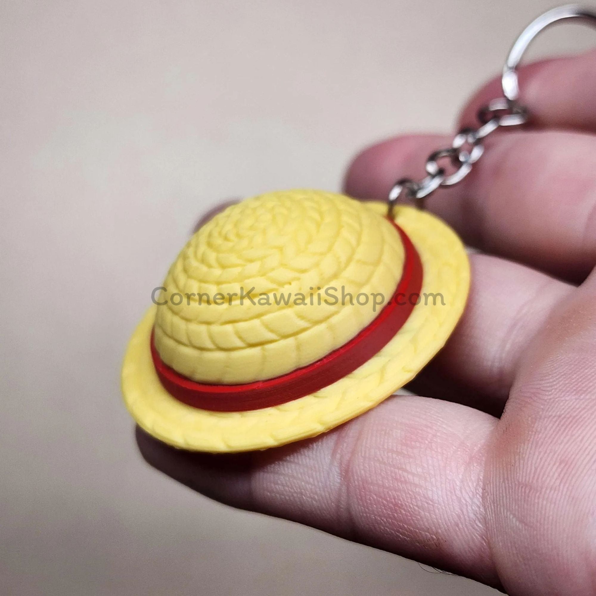 One Piece Keychain: 3D Printed Luffy Straw Hat Anime