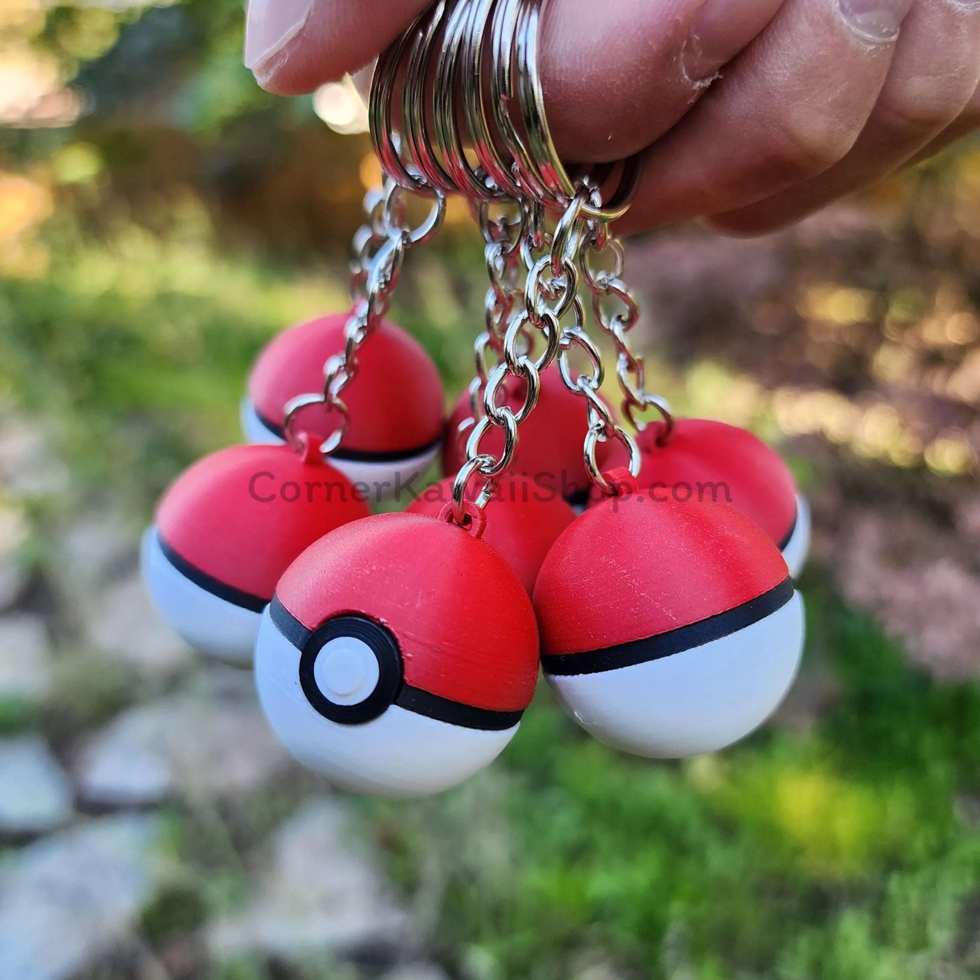 3D Poké Ball Keychain - 1 Inch