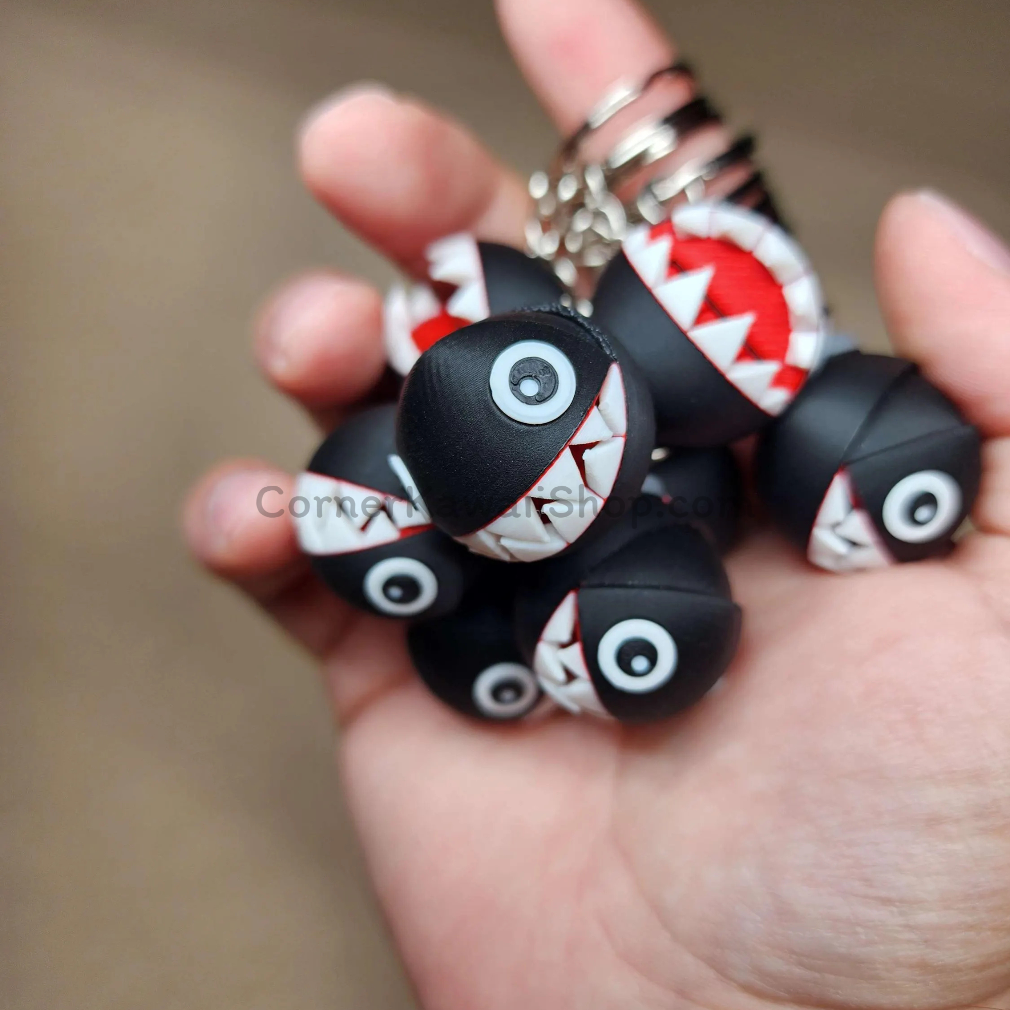 Chain Chomp Fidget Keychain  With  Moveable Mouth.