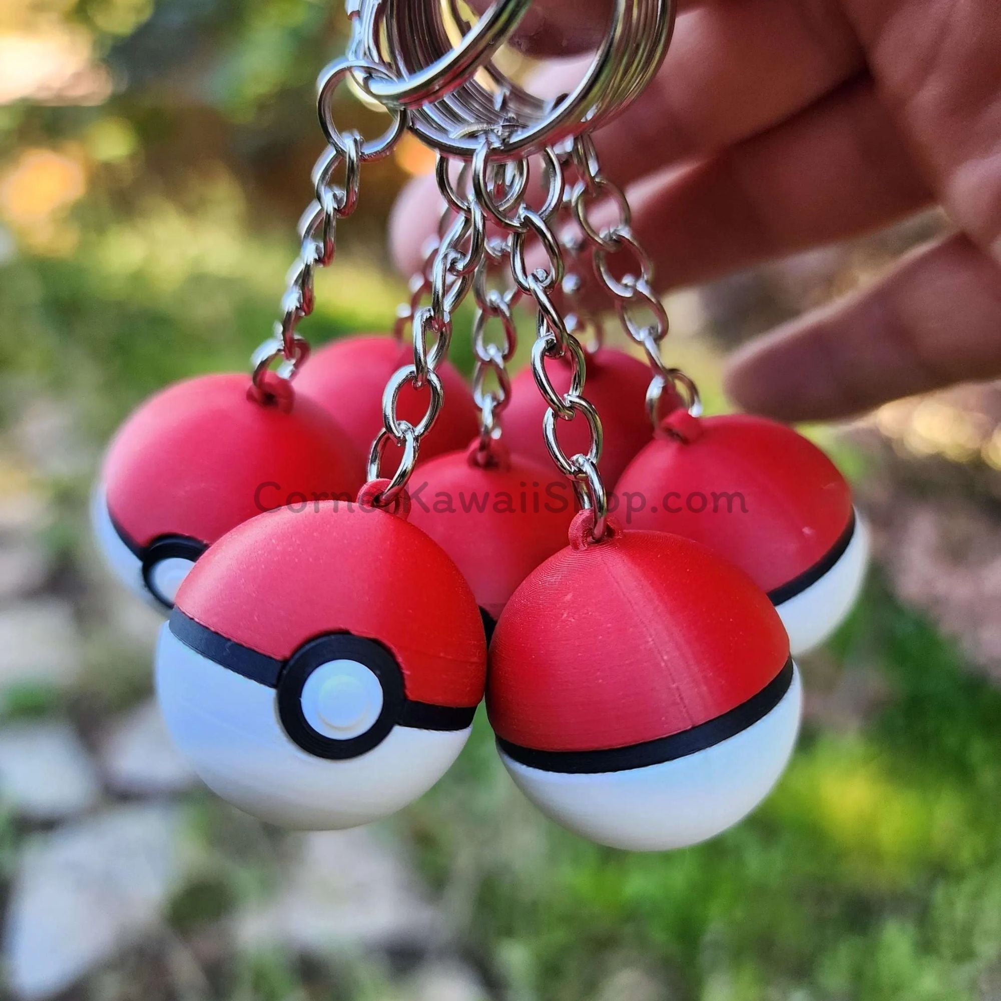 3D Poké Ball Keychain - 1 Inch
