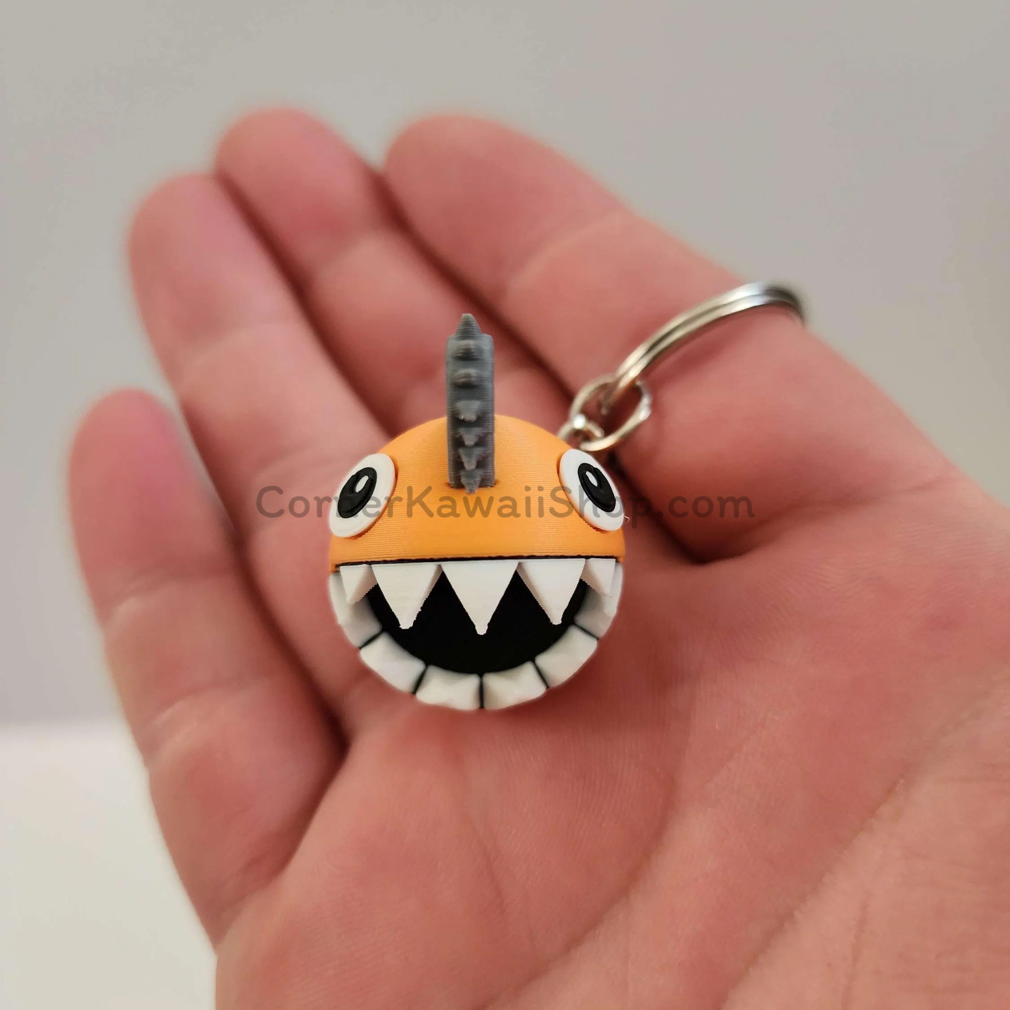 Pochita Chainsaw Man Fidget Keychain Moveable Mouth.