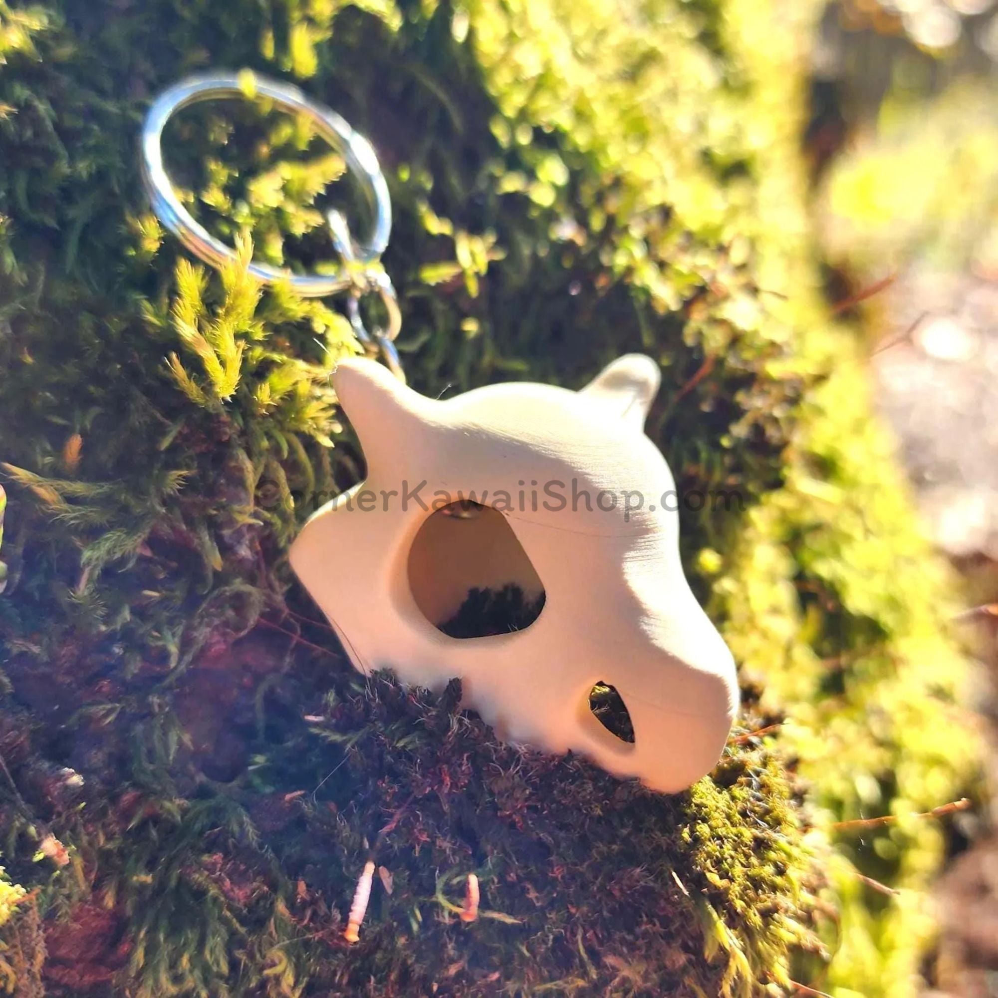 3D printed kawaii Pokemon keychain Cubone skull