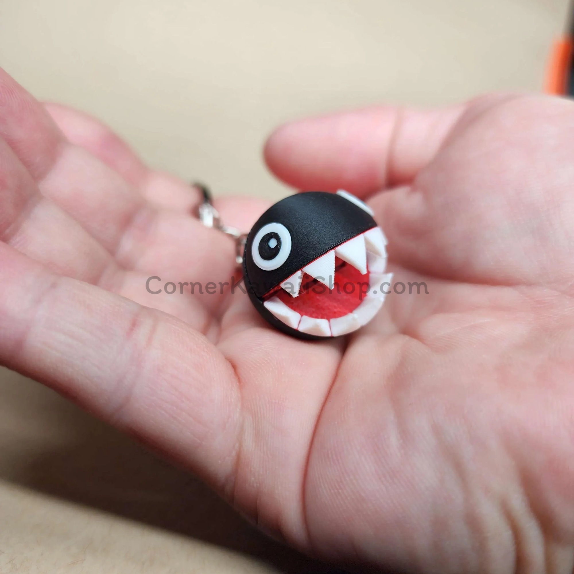Chain Chomp Fidget Keychain  With  Moveable Mouth.