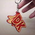 Donkey Kong Double Keychain - DK Initials & Banana Bunch.