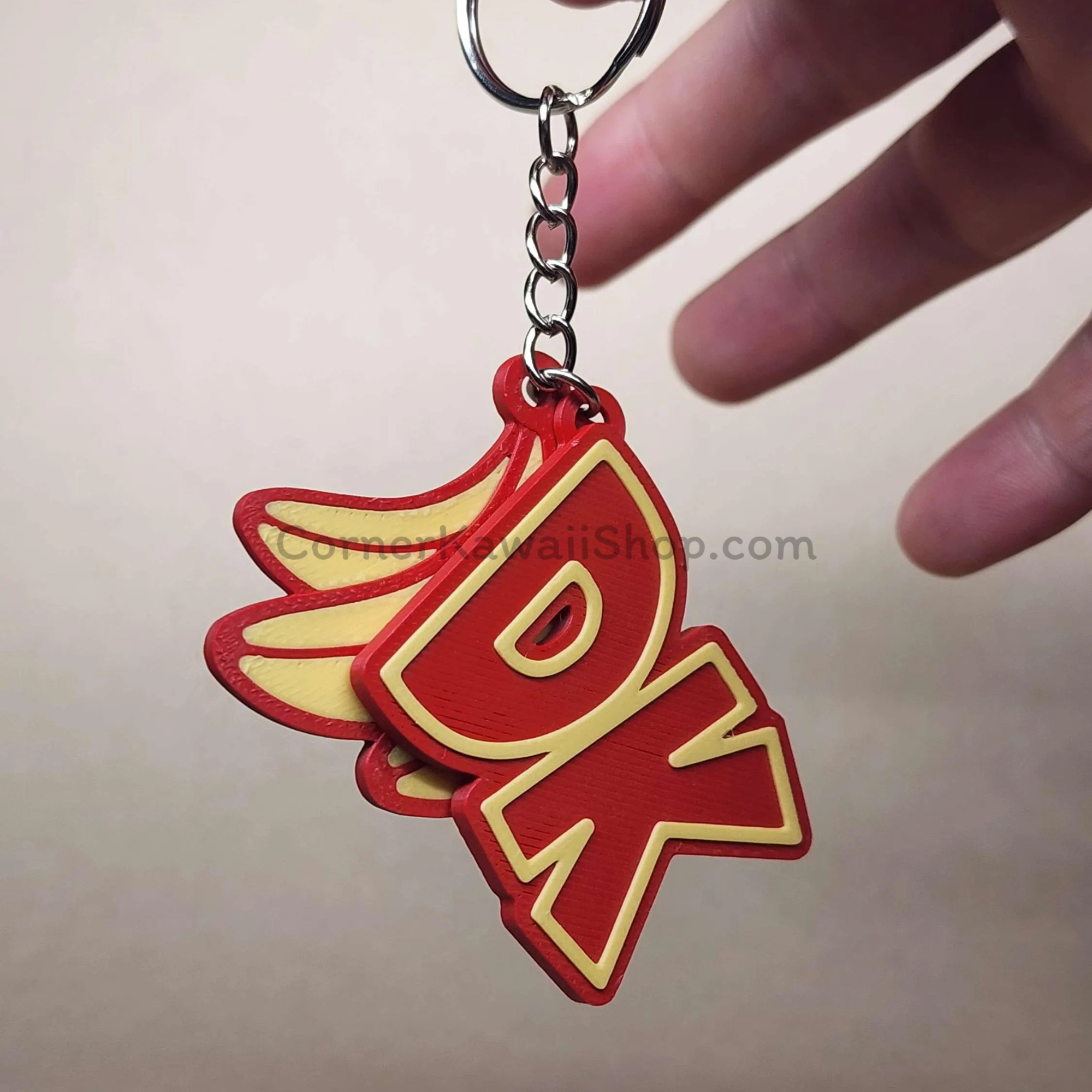 Donkey Kong Double Keychain - DK Initials & Banana Bunch.