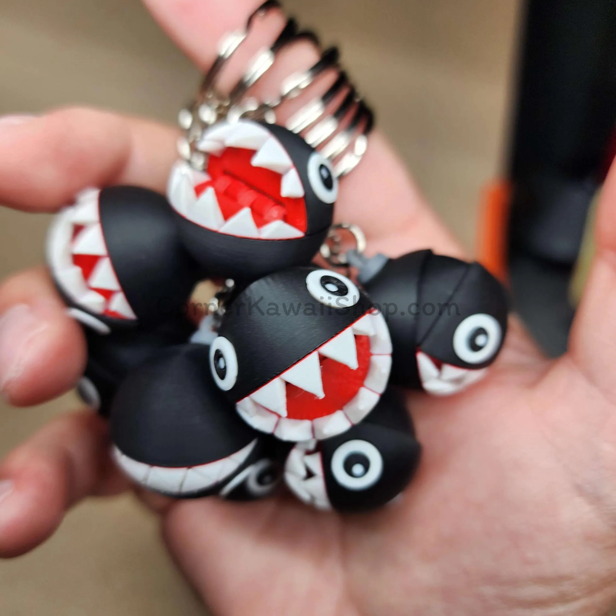 Chain Chomp Fidget Keychain  With  Moveable Mouth.