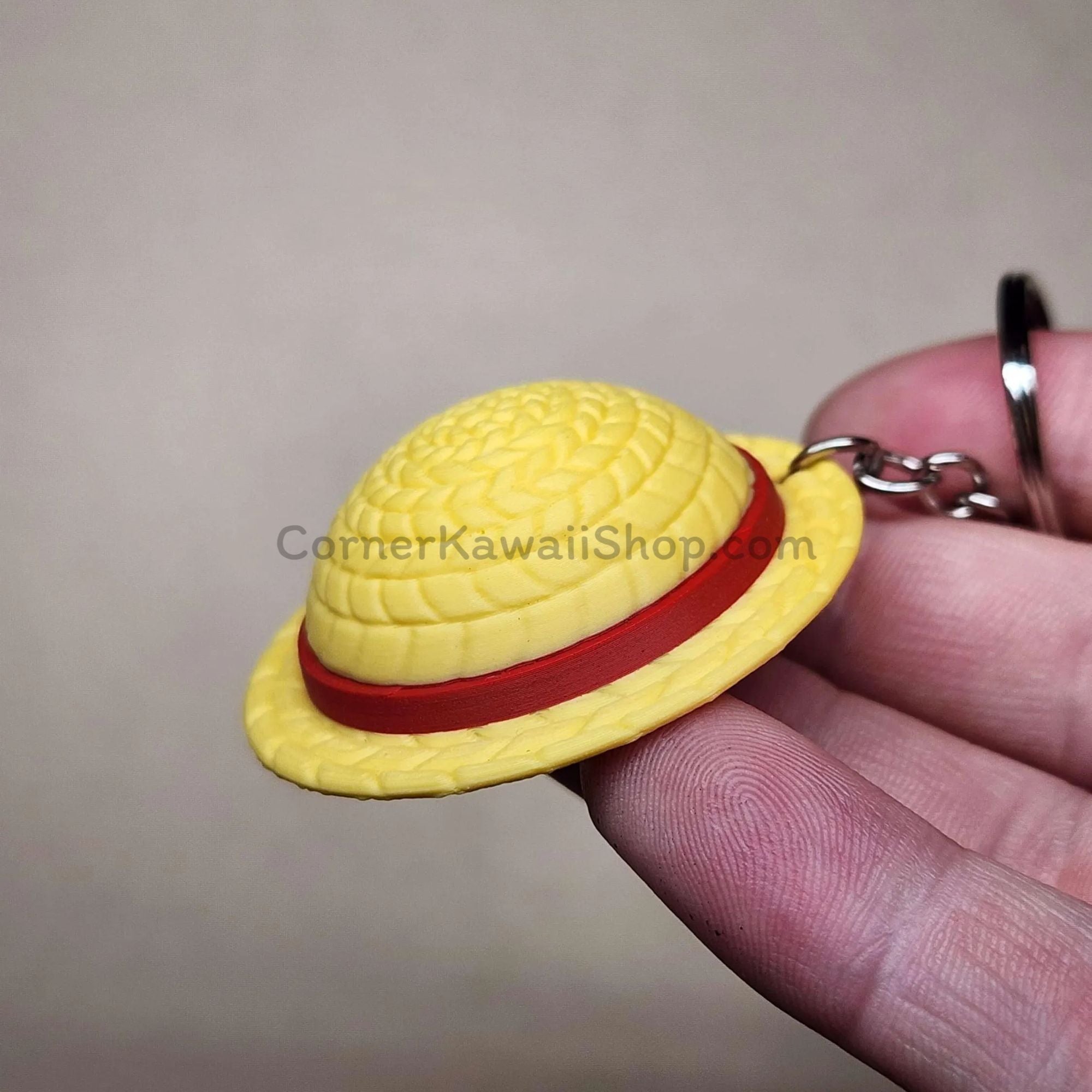 One Piece Keychain: 3D Printed Luffy Straw Hat Anime