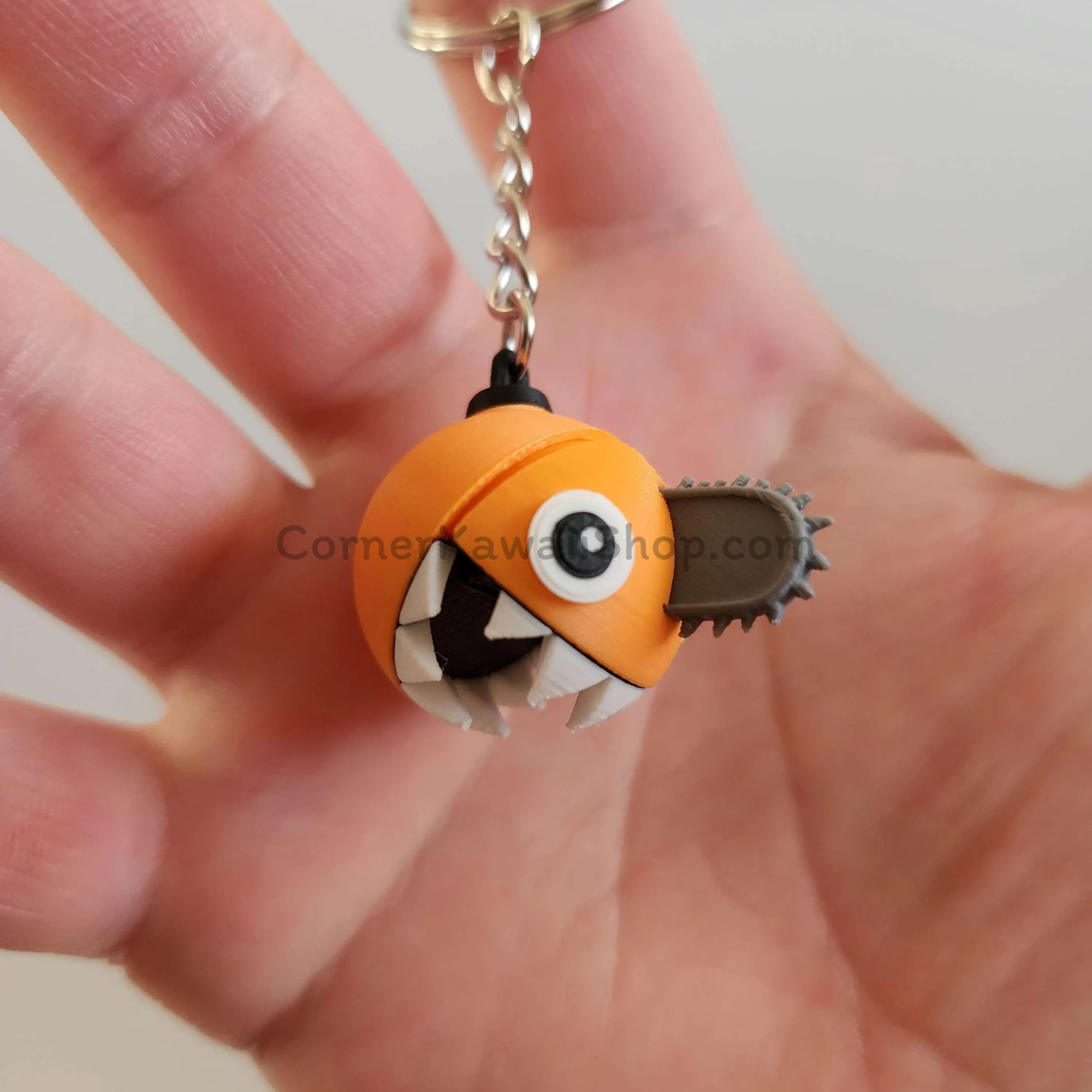 Pochita Chainsaw Man Fidget Keychain Moveable Mouth.