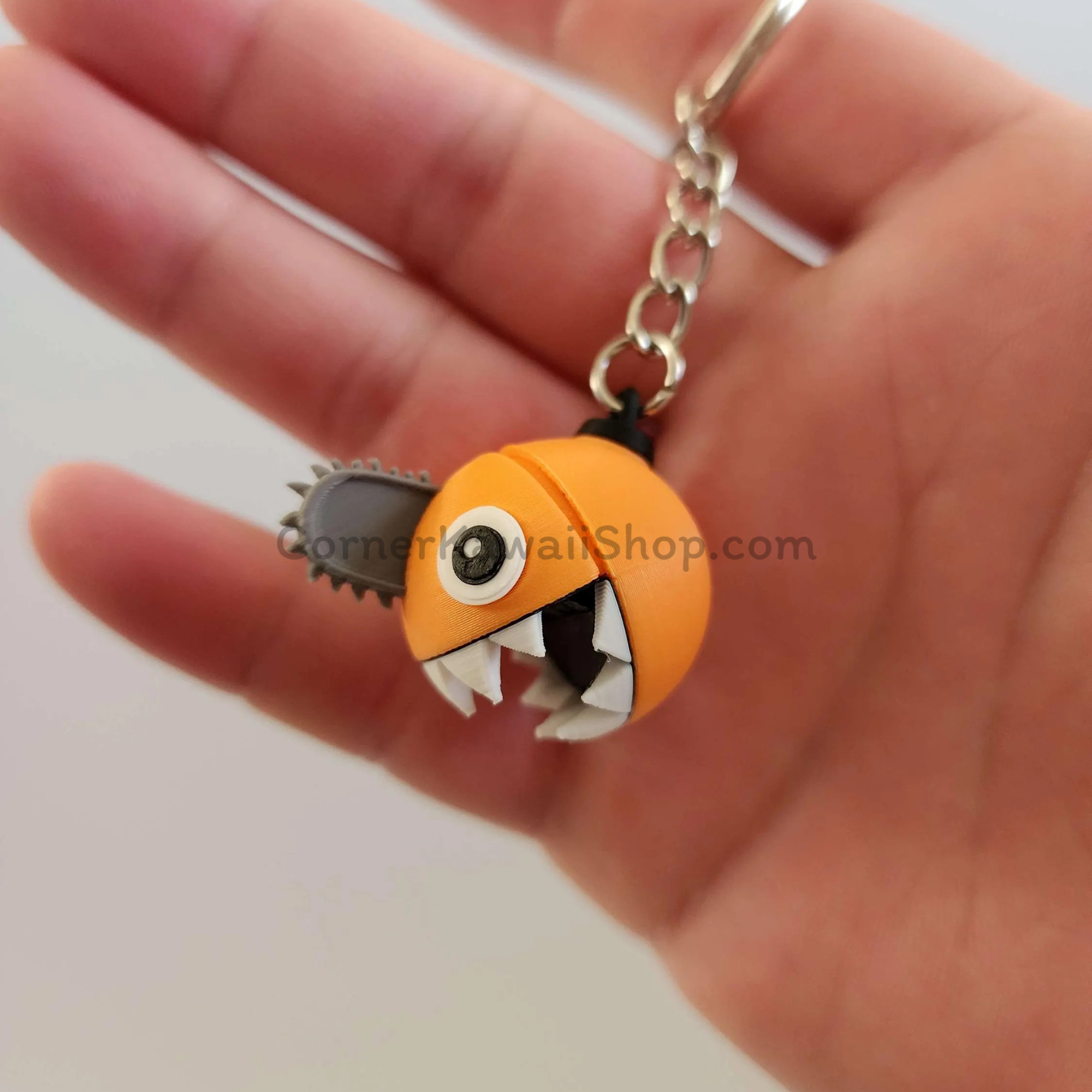 Pochita Chainsaw Man Fidget Keychain Moveable Mouth.