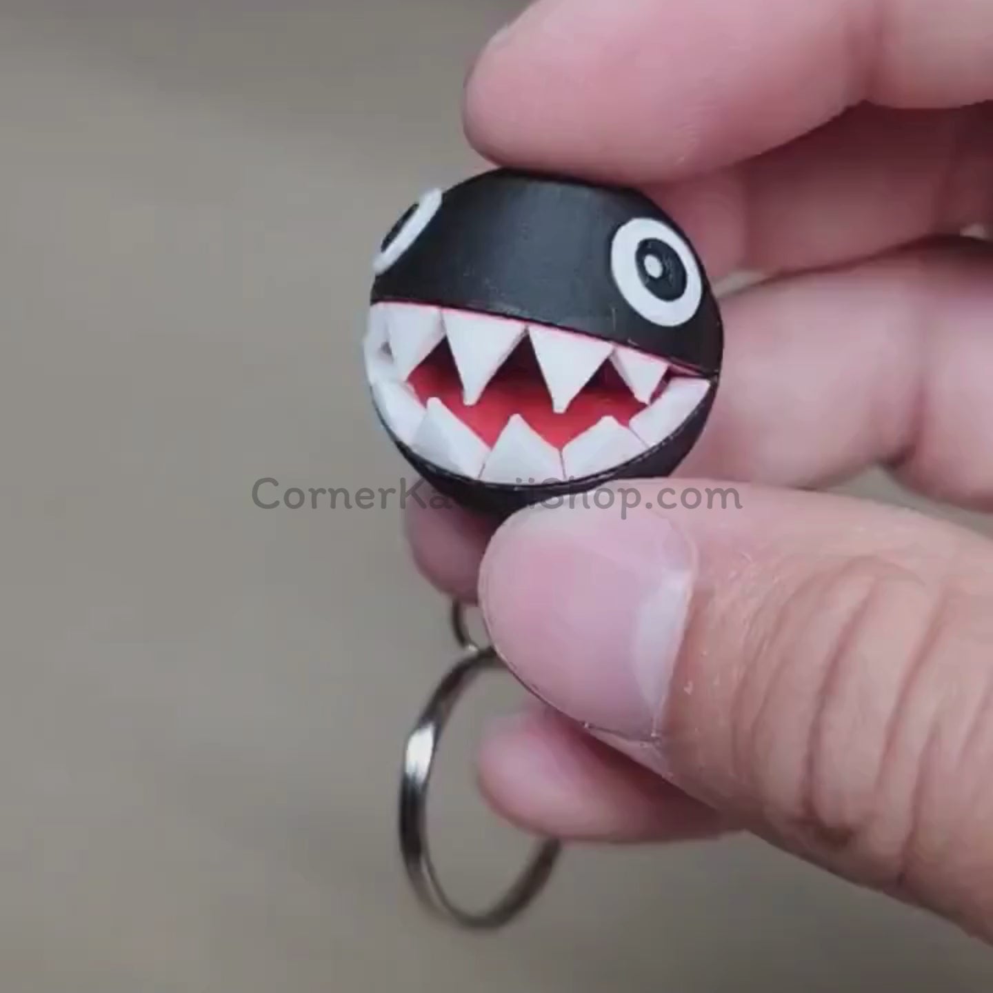 Chain Chomp Fidget Keychain  With  Moveable Mouth.
