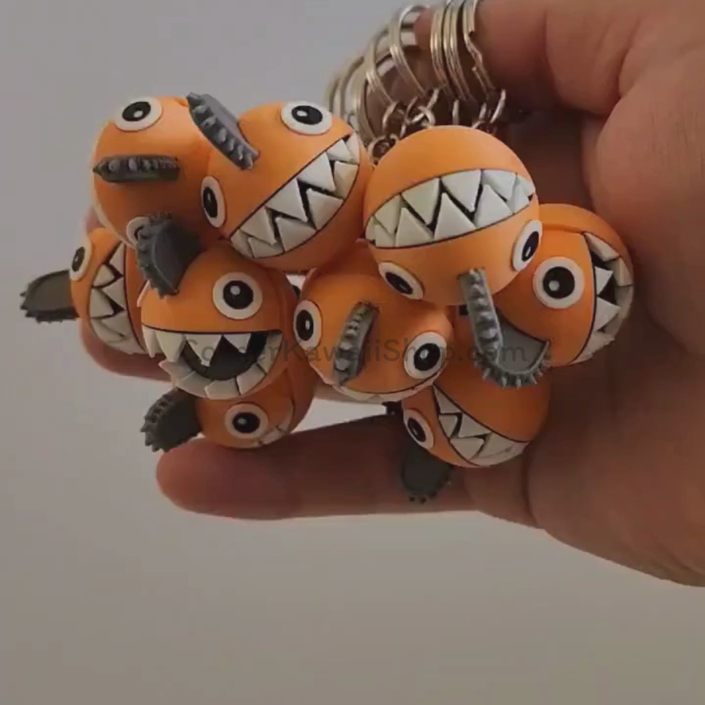 Pochita Chainsaw Man Fidget Keychain Moveable Mouth.